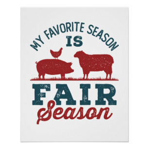Póster Mi Temporada Favorita Es Feria Del Condado De Temp