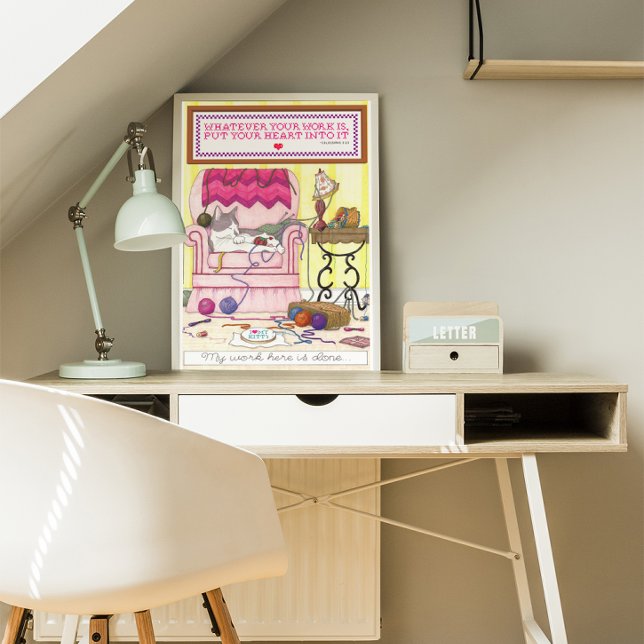 Póster Mi trabajo aquí está hecho Poster (Subido por el creador)