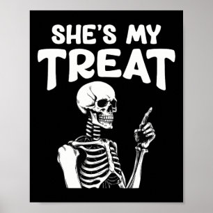 Póster Mi tratamiento Skeleton coincidiendo con Halloween