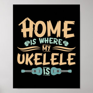 Póster Mi Ukulele Es Hogar Donde Mi Ucraniano Es Jugador 