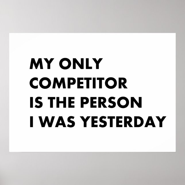Póster Mi único competidor (Frente)