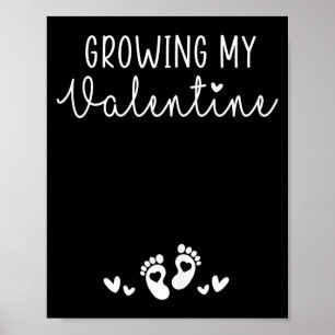 Póster Mi Valentín Embarazada Nueva Mamá Vale Creciente p