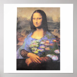 Póster Mi vestido nuevo - collage - Mona Lisa con un vest