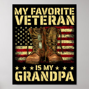 Póster Mi Veterano Favorito Es Mi Abuelo Abuelo Vete