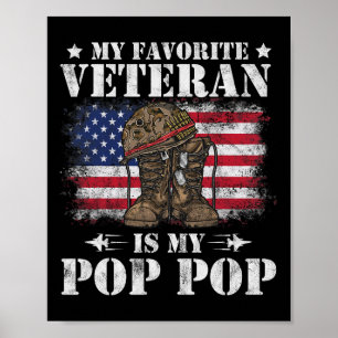 Póster Mi Veterano Favorito Es Mi Hijo Orgulloso Del Pop