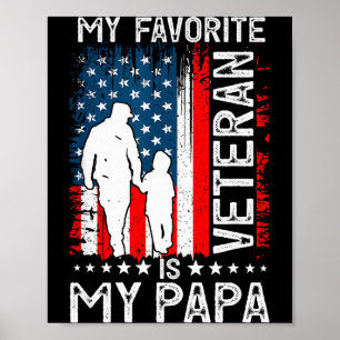 Póster Mi Veterano Favorito Es Mi Papá Abuelo Gracias V
