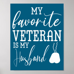 Póster Mi veterano favorito mi esposo esposo militar ar