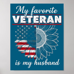 Póster Mi veterano favorito mi esposo Ilustración