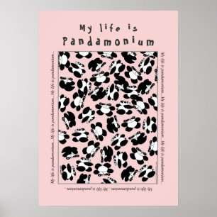 Póster Mi vida es panda-monium