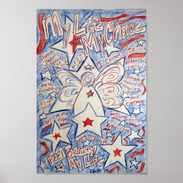 Póster Mi vida mi elección Angel Art Painting Poster de i (Frente)