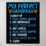 Póster Mi videojuego perfecto Hanukkah Chanukah Jew Men B<br><div class="desc">Mi videojuego perfecto Hanukkah Chanukah Jew Men Boys Kids</div>