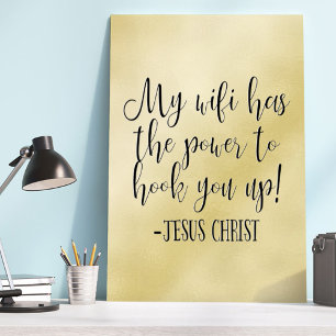 Póster Mi WiFi tiene poder Diversión de Jesucristo