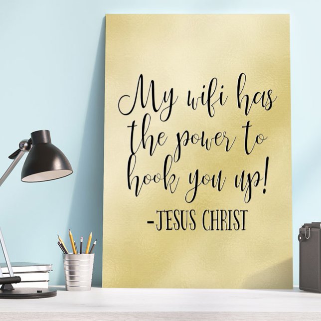 Póster Mi WiFi tiene poder Diversión de Jesucristo (Subido por el creador)