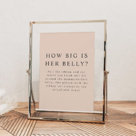 Póster MIA Boho Earth Tone Cream Qué Grande Es Su Belly