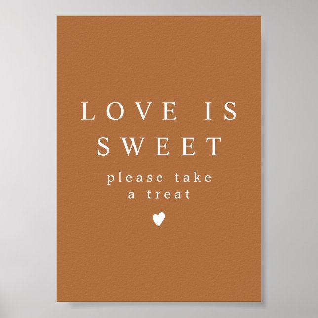 Póster MIA Boho Terracotta Love is Sweet Take a Tret (Frente)
