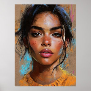 Póster Mia - Retrato expresivo de mujer afroamericana