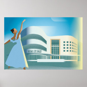 Póster Miami Beach   City Ballet