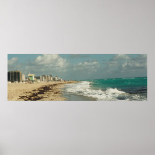 Póster Miami Beach Coast Panorama