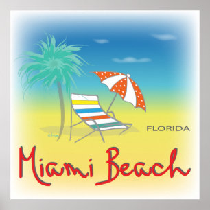 Póster Miami Beach, FL Chair