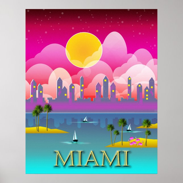 Póster Miami Beach Florida (Frente)