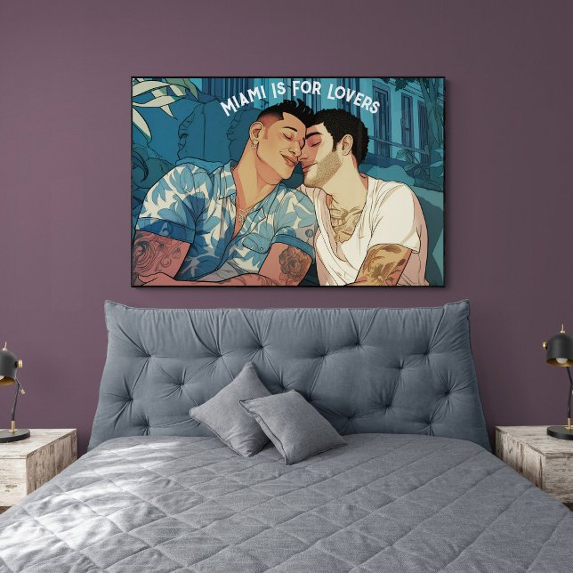 Póster Miami Centro Hombres Gays Ahogándose Ilustracion (Subido por el creador)