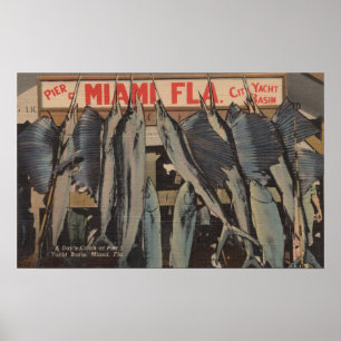 Póster Miami, FL - opinión el club náutico de la ciudad