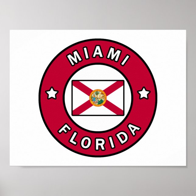 Póster Miami Florida (Frente)