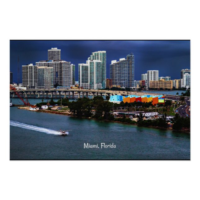 Póster Miami, Florida (Anverso)