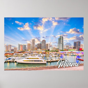 Póster Miami, Florida, Estados Unidos