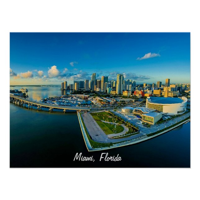 Póster Miami, Florida, vistas panorámicas, (Anverso)