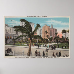 Póster Miami, la Florida - vista del parque y de los