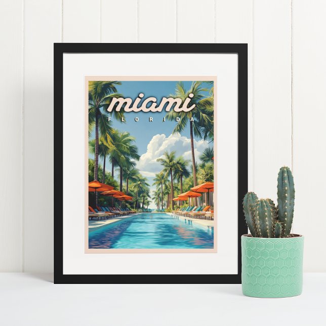 Póster Miami Pool Vintage (Subido por el creador)