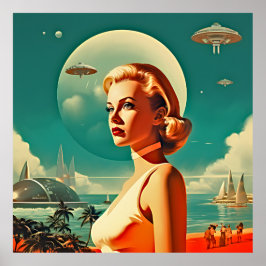Póster Miami Retro Space Age