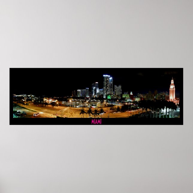 Póster ~Miami Skyline~ POSTER PANORAMA (Frente)