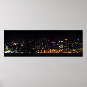 Póster ~Miami Skyline~ POSTER PANORAMA, PERSONALIZAR IT!