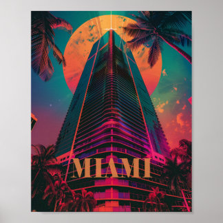 Póster Miami Tower Florida
