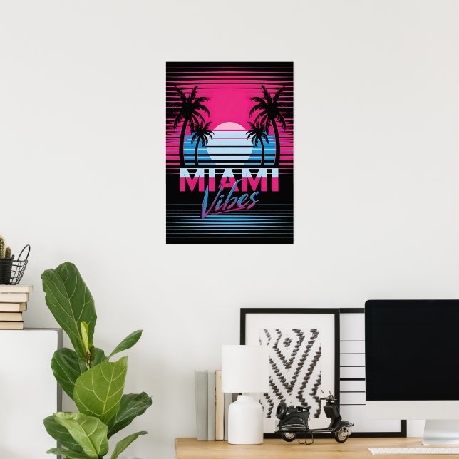 Póster Miami Vibes (Oficina en casa)