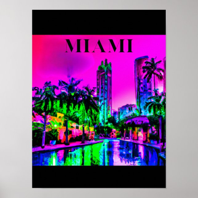 Póster Miami Vintage (Frente)