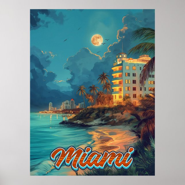 Póster Miami vintage (Frente)