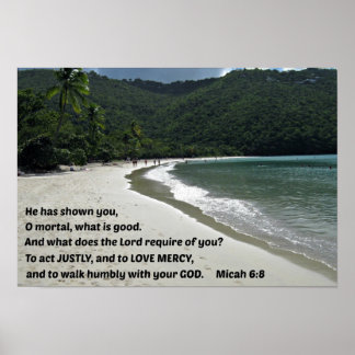Póster Micah 6:8 Te ha mostrado, oh mortal, ......
