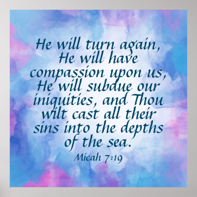Póster Micah 7:19 (Frente)