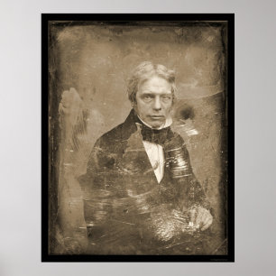 Póster Michael Faraday Daguerreotipo 1845