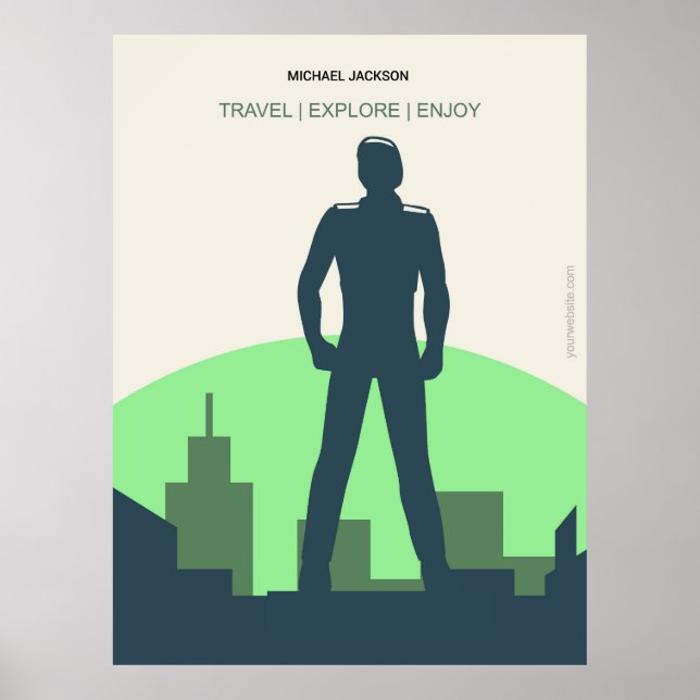 Póster Michael Jackson el cantante (Frente)