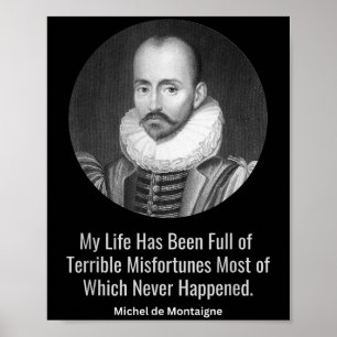 Póster Michel De Montaigne Cita Wise Philos