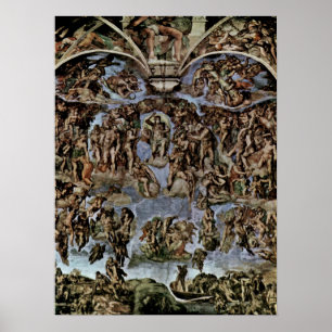 Póster Michelangelo Buonarroti - El último fallo
