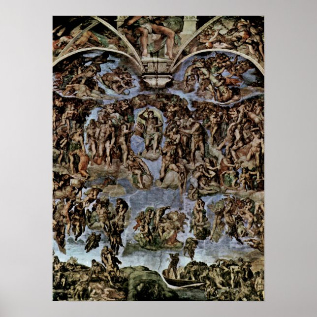Póster Michelangelo Buonarroti - El último fallo (Frente)