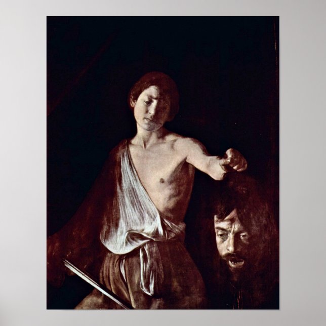 Póster Michelangelo da Caravaggio - David y Goliat (Frente)