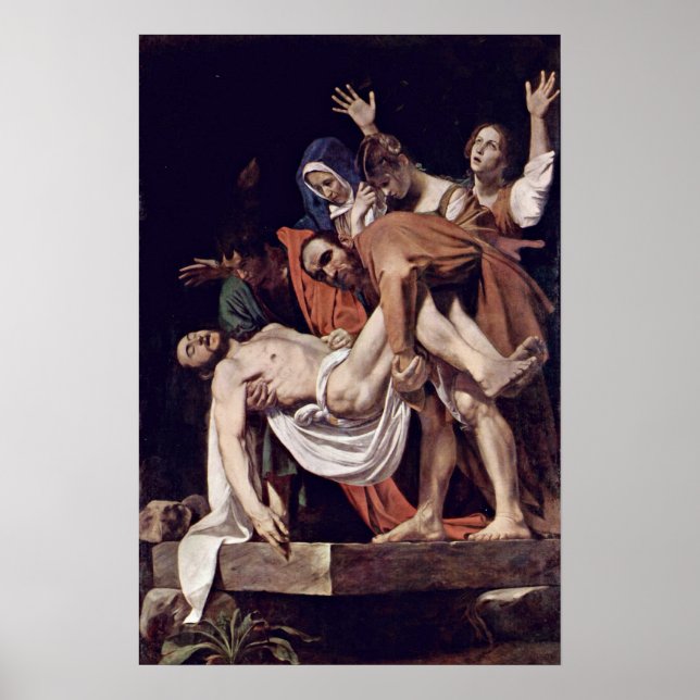 Póster Michelangelo Merisi da Caravaggio - Entombment (Frente)