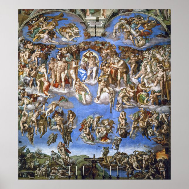 Póster Michelangelo The Last Judgment Fine Art Print (Frente)