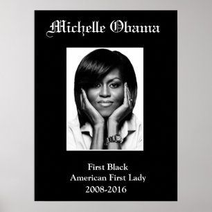 Póster MICHELLE OBAMA FIRST BLACK FIRST LADY poster